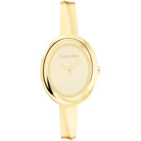 Calvin Klein - Montre femme Twisted Bezel en Acier doré 25100056