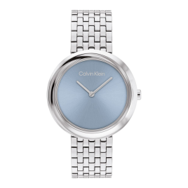 Calvin Klein - Montre femme Twisted Bezel en Acier Argenté 25100065
