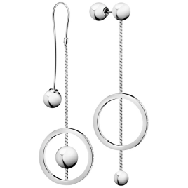 Calvin Klein - Boucles d'oreilles pendantes dépareillées acier KJ9VME000100