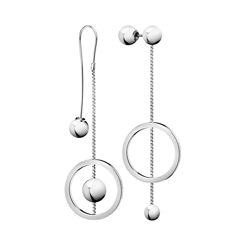 Calvin Klein - Boucles d'oreilles pendantes dépareillées acier KJ9VME000100