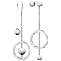 Calvin Klein - Boucles d'oreilles pendantes dépareillées acier KJ9VME000100