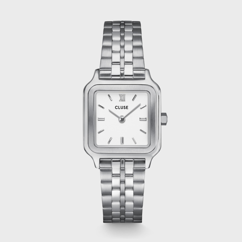 Cluse - Montre femme Gracieuse Petite CW11815 Boîtier Carré Acier Cluse - Montre femme Gracieuse Petite CW11815 Boîtier Carré Acier