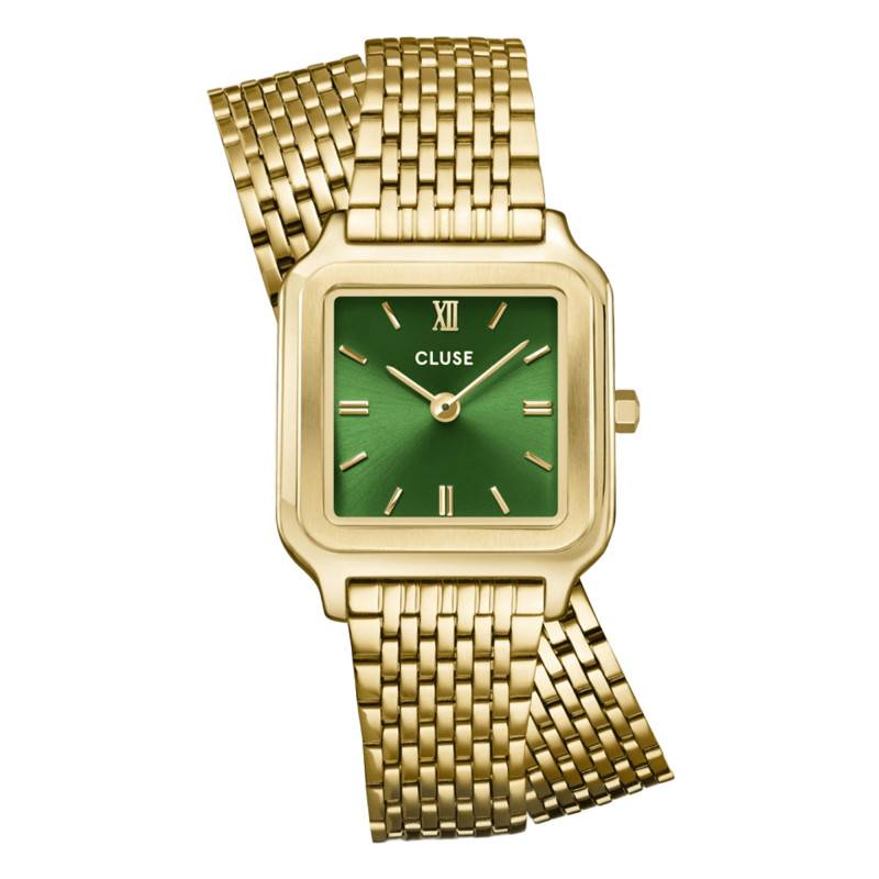 Cluse - Montre femme Gracieuse Petite Boîtier Carré Doré Cadran Vert CW15504 Cluse - Montre femme Gracieuse Petite Boîtier Carré Doré Cadran Vert CW15504