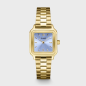 Cluse - Montre femme Gracieuse Petite Boîtier Carré Doré Cadran Lilas Givré CW11820