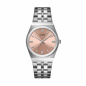 Cluse - Montre femme Retro 70s Cadran Rose Bracelet Acier Argenté CW35101