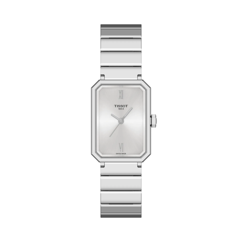 Tissot - Montre femme SRV Design Art Déco, Verre Saphir Facetté, Rectangulaire T1601101103300