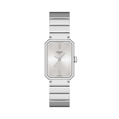 Tissot - Montre femme SRV Design Art Déco, Verre Saphir Facetté, Rectangulaire T1601101103300