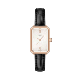 Tissot - Montre femme SRV Design Art Déco, Cadran Nacre et Verre Saphir Facetté T1601103611300