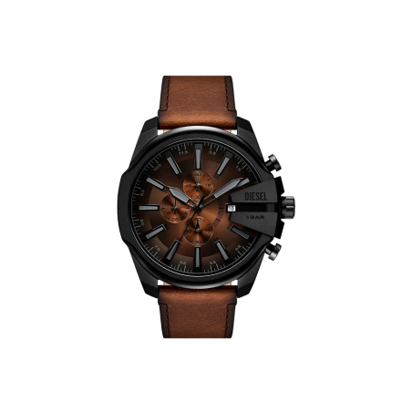 Diesel - Montre homme Mega Chief Slim DZ4692 Chronographe  Cadran Marron