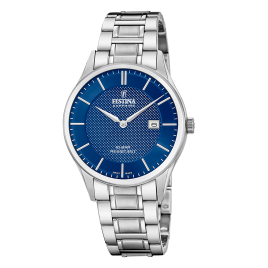 Festina - Montre Homme Swiss Made Cadran Clous de Paris bleu F20067/4