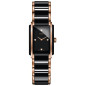 Montre Femme Rado Rectangle Intégral diamants Quartz Noir Rose - R20612712 Montre Femme Rado Rectangle Intégral diamants Quartz Noir Rose - R20612712