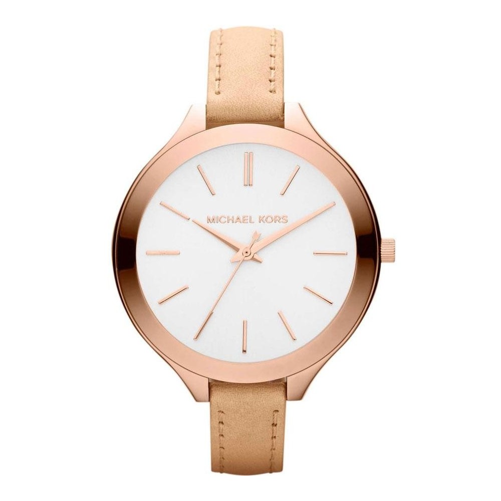 Michael kors ladies leather watch clearance