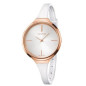 Montre Femme Clavin Klein Lively K4U236K6 Bracelet Silicone blanc