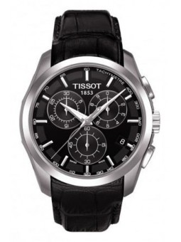 Montre Homme Tissot Couturier noir bracelet cuir - Réf. T0356171605100
