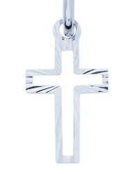 Croix or750 blanc