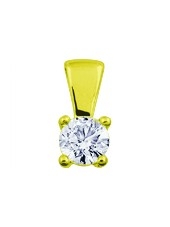Pendentif diamant 0.30 ct GH SI or jaune 4 griffes